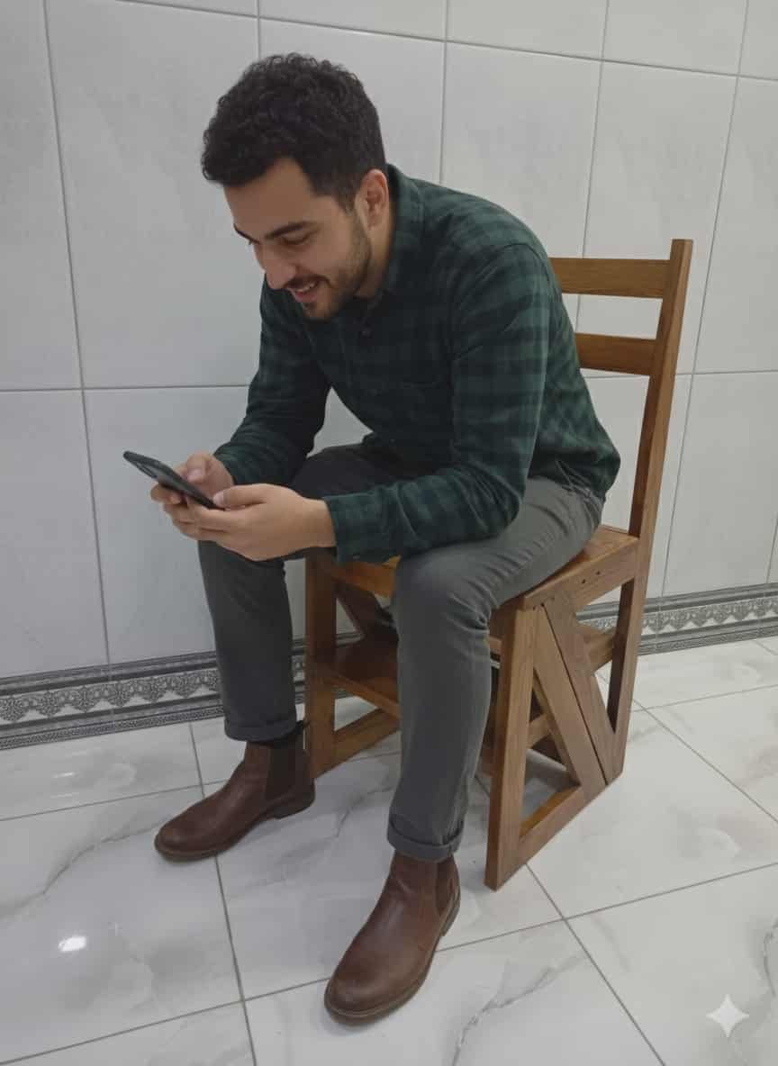 كرسي و سلم في نفس الوقت - chaise escabeau