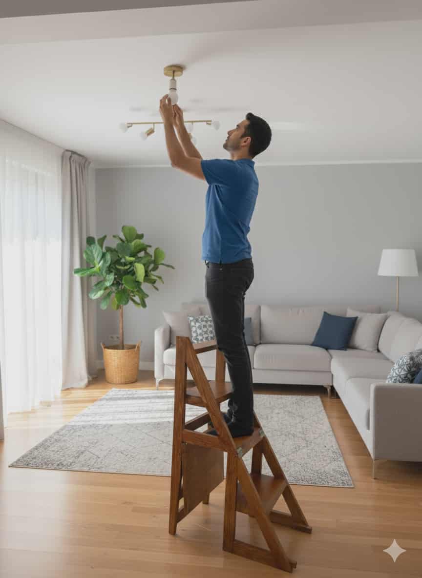 كرسي و سلم في قطعة واحدة